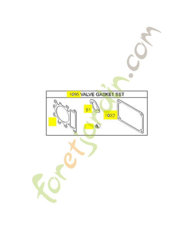 495992 Jeu de joints soupape 0003-000-0265. Pièce de rechange pour moteur thermique Briggs et Straton
