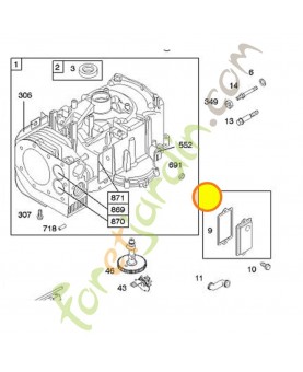 495735 Ensemble du reniflard 0003-000-0254. Pièce de rechange pour moteur thermique Briggs et Straton