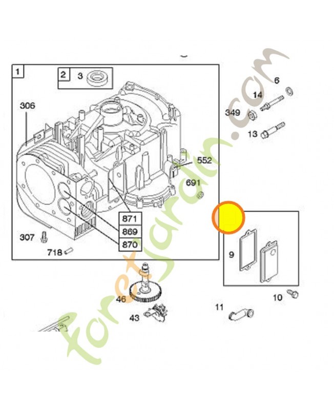 495735 Ensemble du reniflard 0003-000-0254. Pièce de rechange pour moteur thermique Briggs et Straton