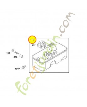 494406 Réservoir carburant 0003-000-0235. Pièce de rechange pour moteur thermique Briggs et Straton