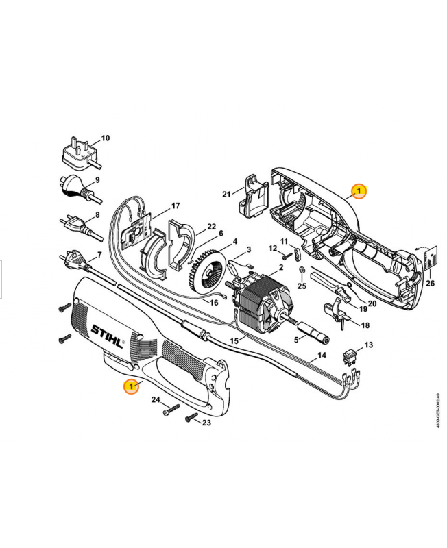 Carter moteur Stihl ref. 4809-790-1405