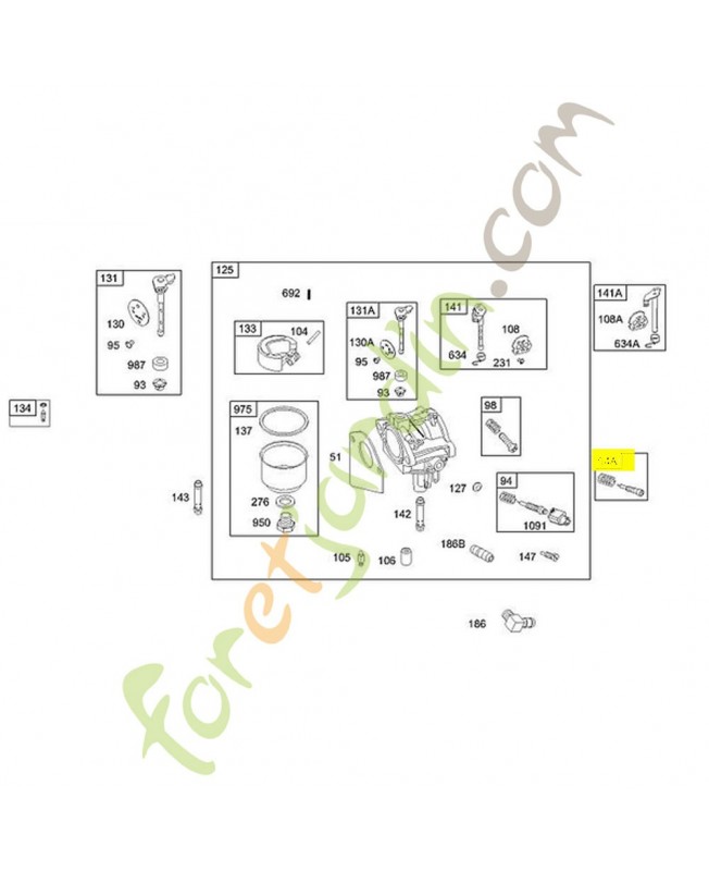 496589 Kit mélange au ralenti 0003-000-0278. Pièce de rechange pour moteur thermique Briggs et Straton