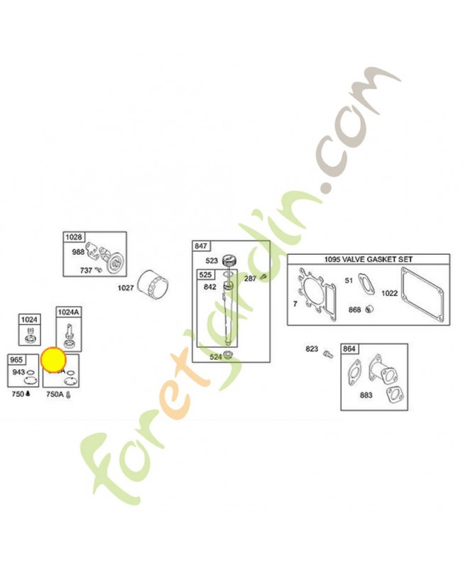 496745 Couvercle pompe a huile 0003-000-0281. Pièce de rechange pour moteur thermique Briggs et Straton
