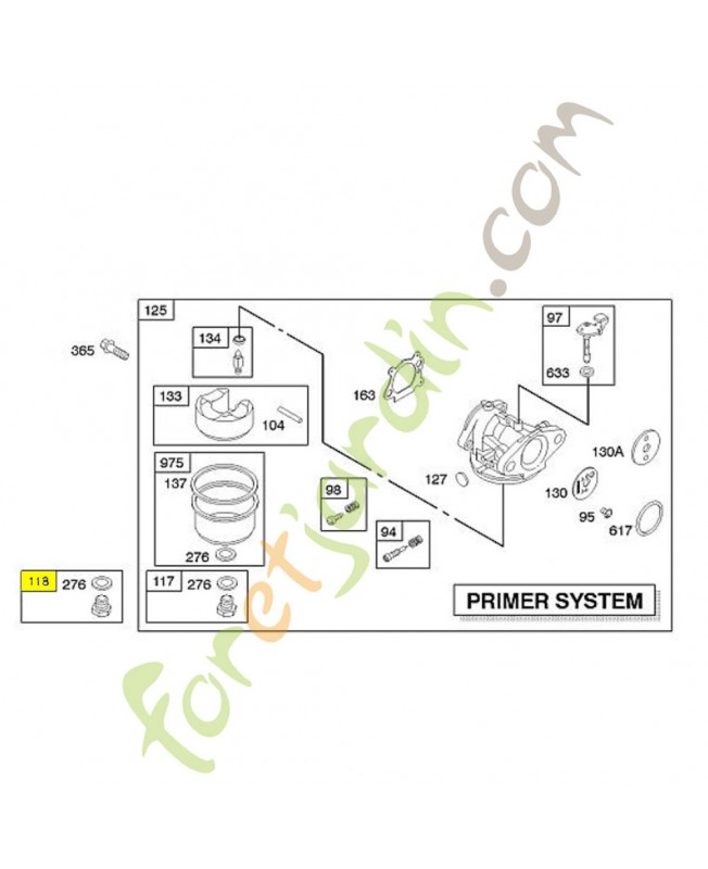 497348 Gicleur principal 0003-000-0289. Pièce de rechange pour moteur thermique Briggs et Straton