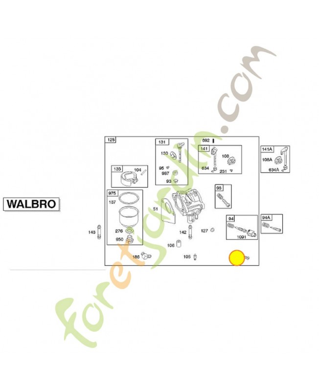 497472 Gicleur pilote 0003-000-0293. Pièce de rechange pour moteur thermique Briggs et Straton