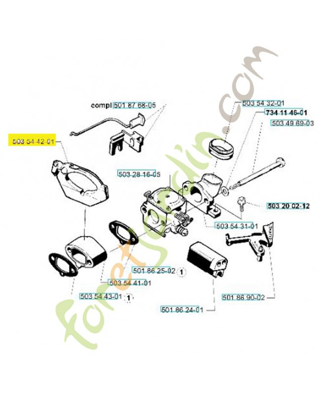 Caoutchouc d'etancheite 503544201. Pièce de rechange Husqvarna