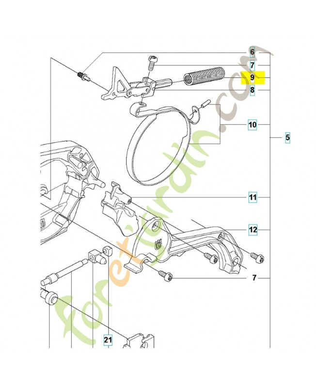 Ressort 503908301. Pièce de rechange Husqvarna 