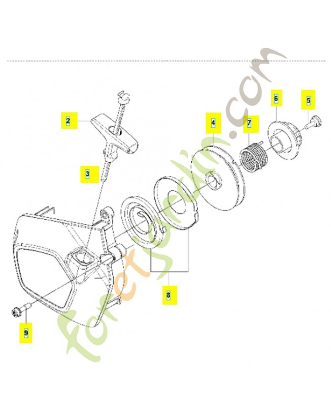 Lanceur complet 585604101. Pièce de rechange Husqvarna Lanceur complet 585604101. Pièce de rechange Husqvarna