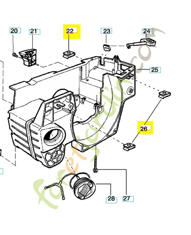Ecrou 530015922. Pièce de rechange Husqvarna