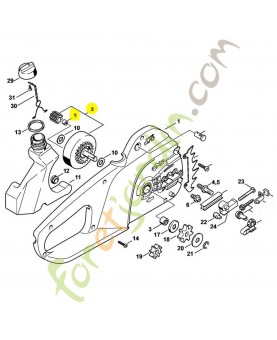 Couronne dentée 1208-640-7550. Pièce détachée Stihl / Vicking