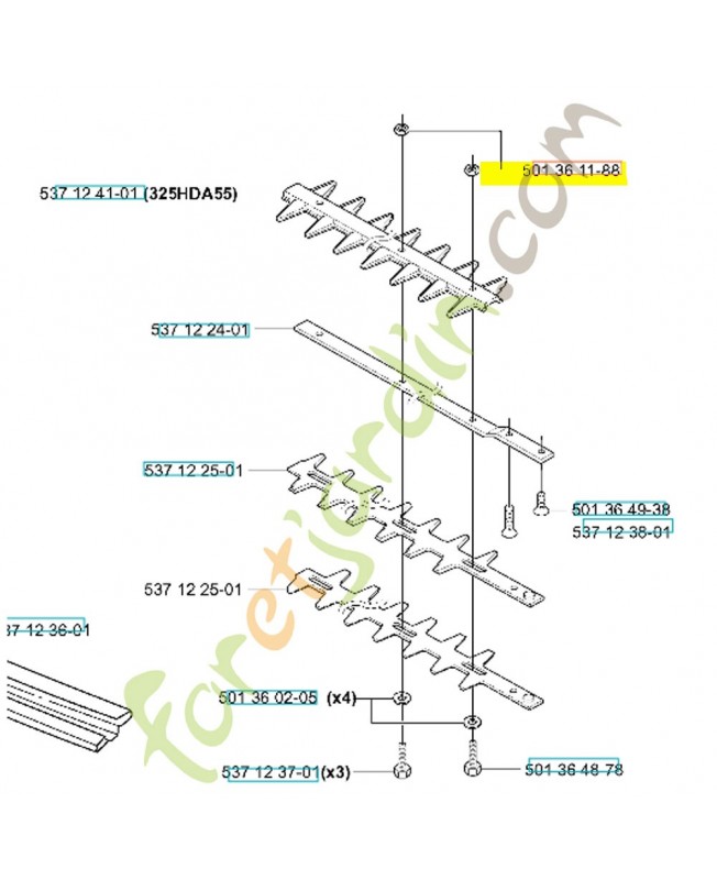 Ecrou 501361188. Pièce de rechange Husqvarna