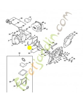 Roulement rainuré à billes 6203 9503-003-6676 stihl. Pièces de rechanges stihl