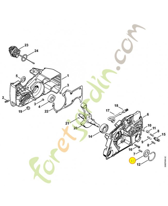 Bague d'étanchéité B20x39x4 9640-003-2250 stihl
