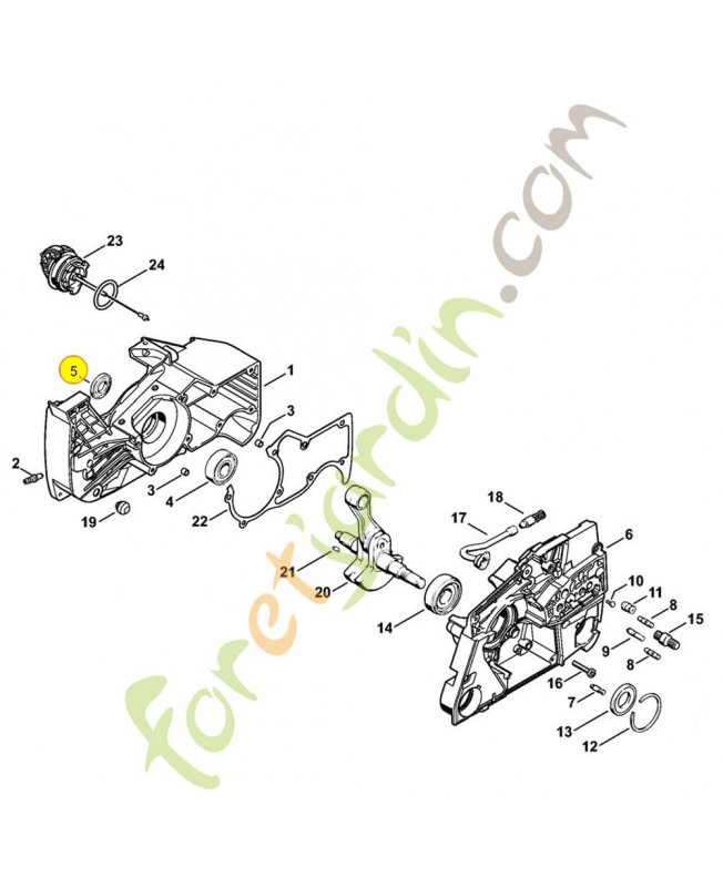 Bague etanch. 17x32,9x51 9640-003-1855. Pièce détachée Stihl / Vicking