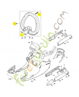 Poignée en arc 4812-790-1200. Pièce de rechange Sithl / Vicking