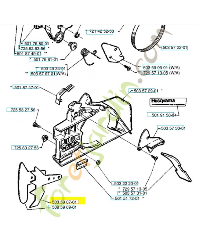 griffe 503590701. Pièce de rechange Husqvarna 