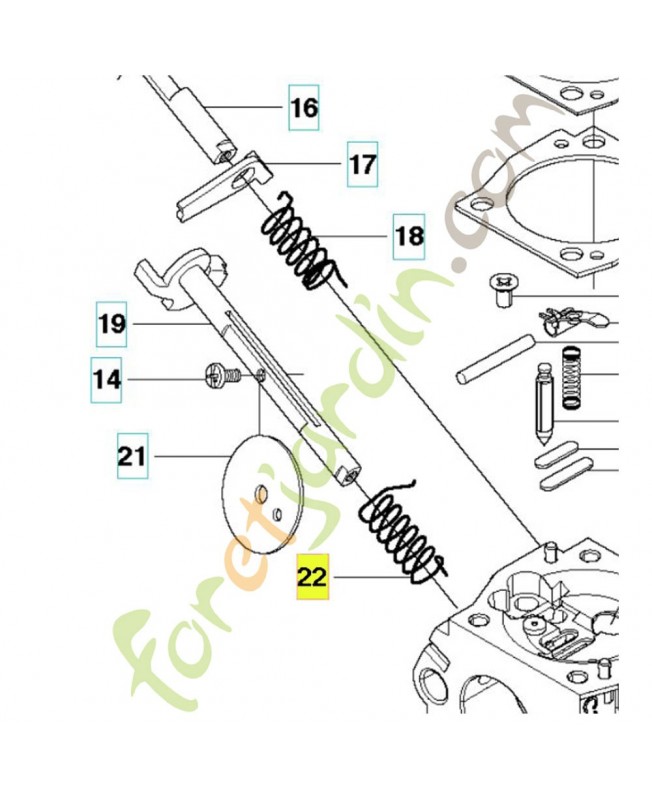 Ressort 537176101. Pièce de rechange Husqvarna