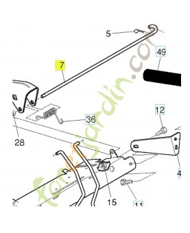 Barre 532412677. Pièce de rechange Husqvarna