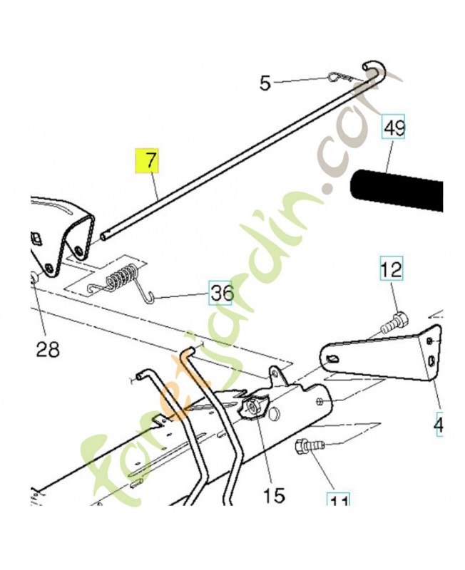 Barre 532412677. Pièce de rechange Husqvarna