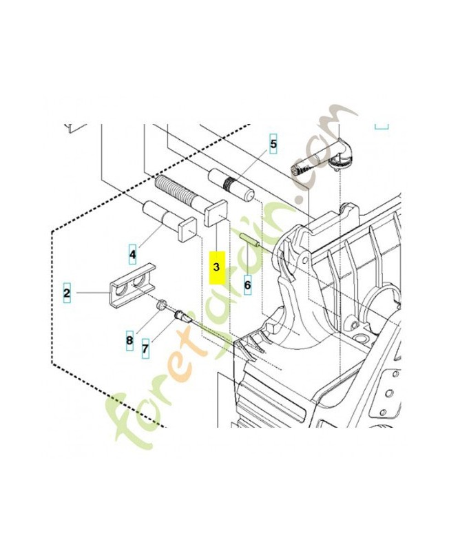 BOULON DE BARRE M8x46.5 12.9 DS 503875402