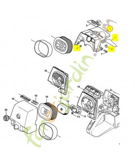 Capot 1128-080-1616. Pièce détachée Stihl / Vicking 