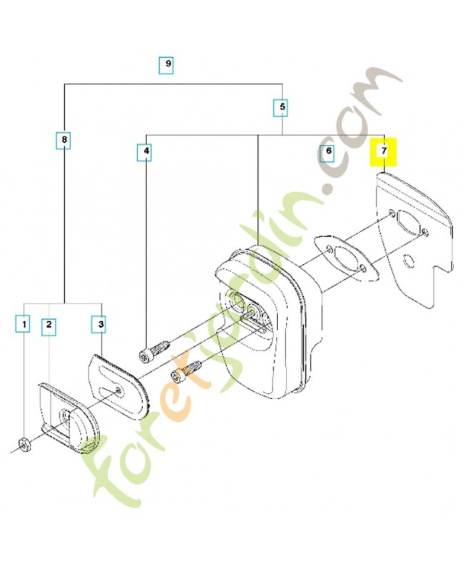Plaque du silencieux 545066901. Pièce détachée Husqvarna