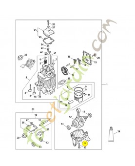 Carter inférieur 4283-021-2500 stihl