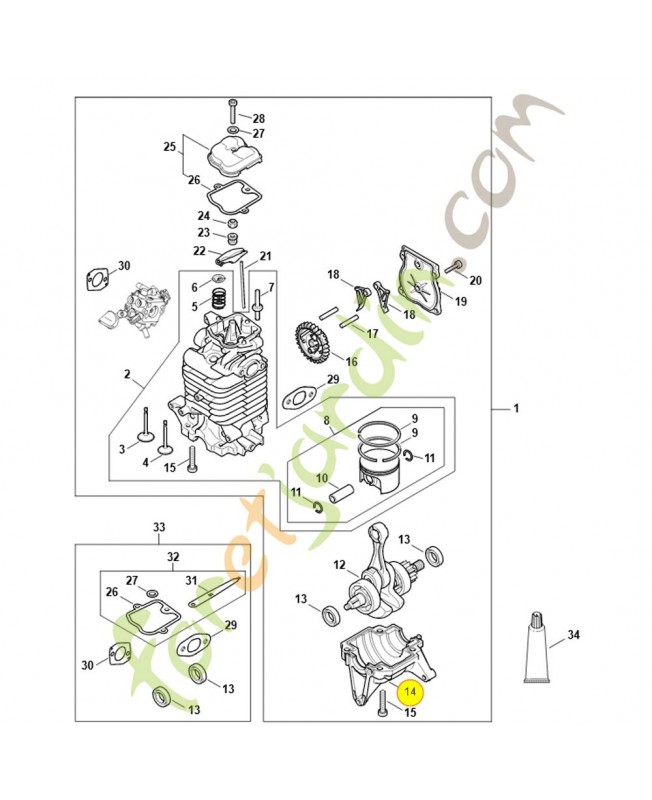 Carter inférieur 4283-021-2500 stihl