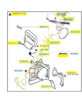 frein de chaine 544005504 - Pièce de détachée Husqvarna