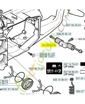 amortisseur 503823302 - Pièce de détachée Husqvarna