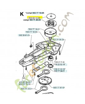 Rondelle 503521204. Pièce de rechange Husqvarna