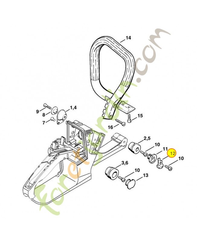 Arret de chaine Stihl Ref : 1119-656-7705