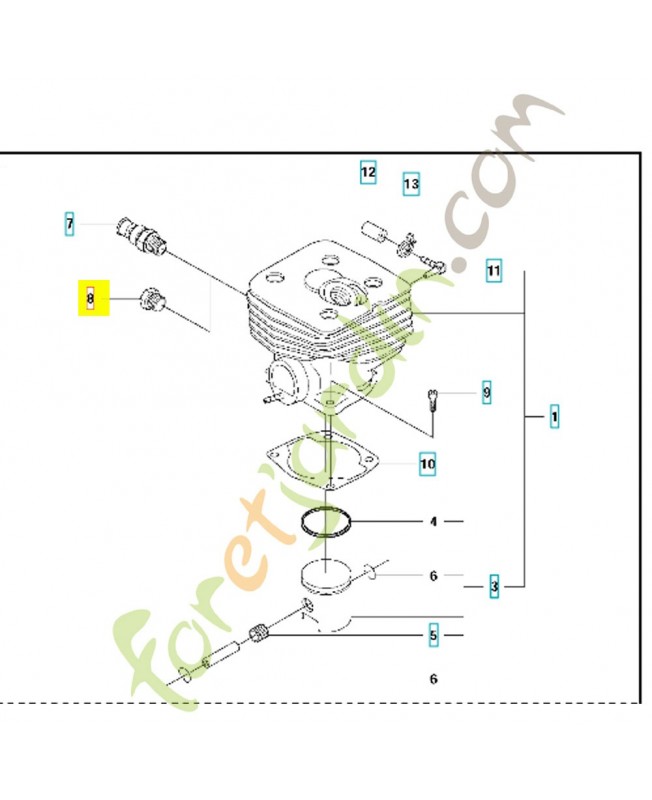 Bouchon 503552201. Pièce de rechange Husqvarna 
