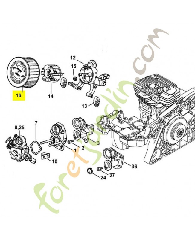 Filtre à air feutre Stihl Ref : 1141-120-1600
