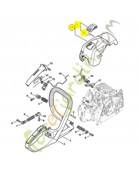 Capot 1139-140-4702 pour tronçonneuse stihl