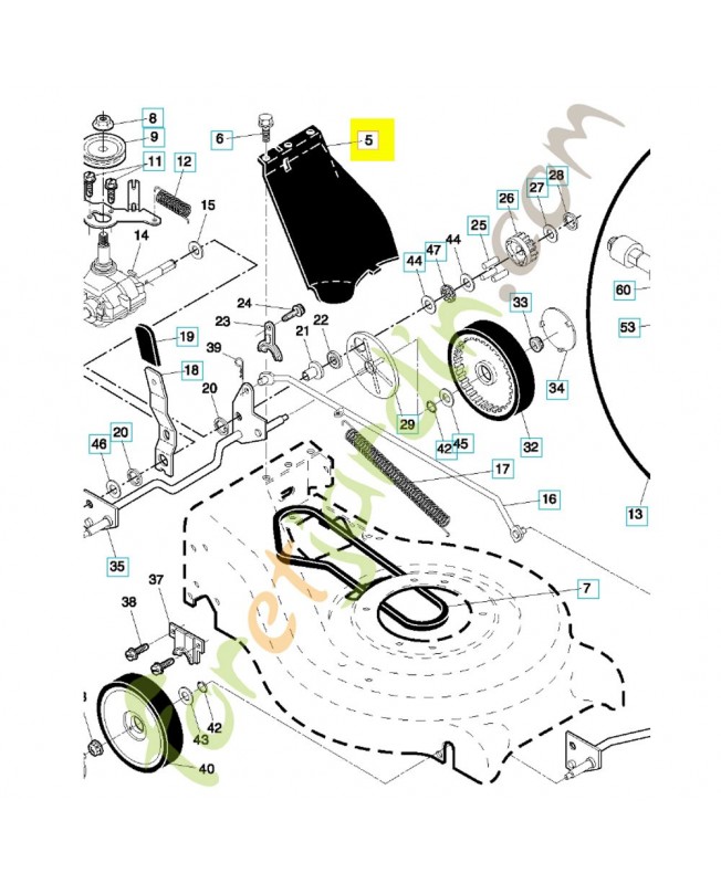 capot 532403455. Pièce de rechange Husqvarna