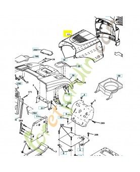 Capot 532185211. Pièce détachée Husqvarna