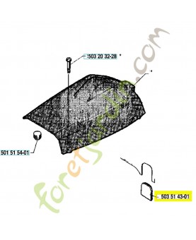 Capot 503514301. Pièce de rechange Husqvarna