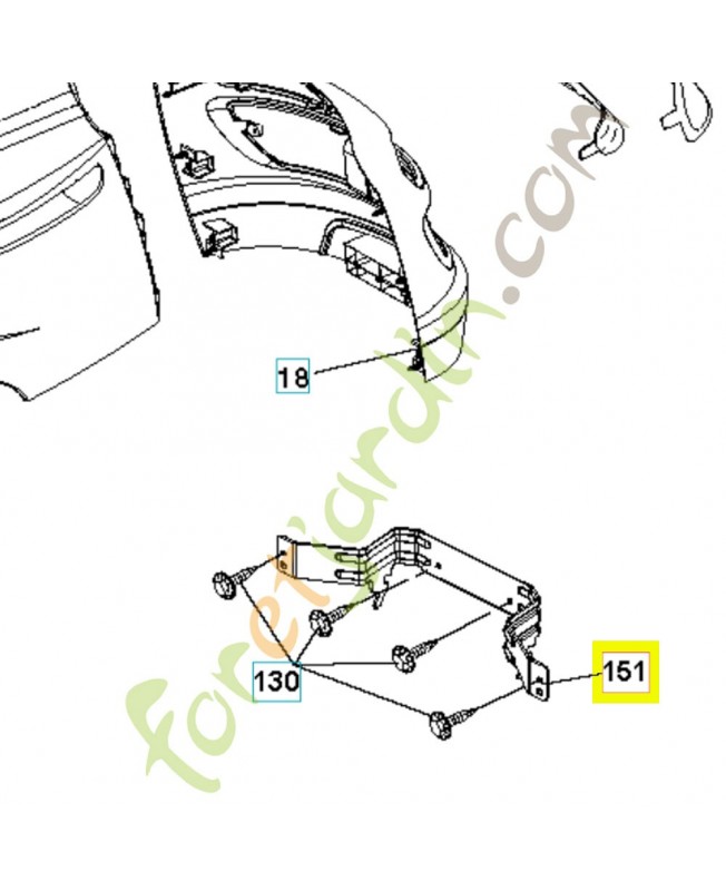 Support capot 532407807. Pièce de rechange Husqvarna Support capot 532407807. Pièce de rechange Husqvarna