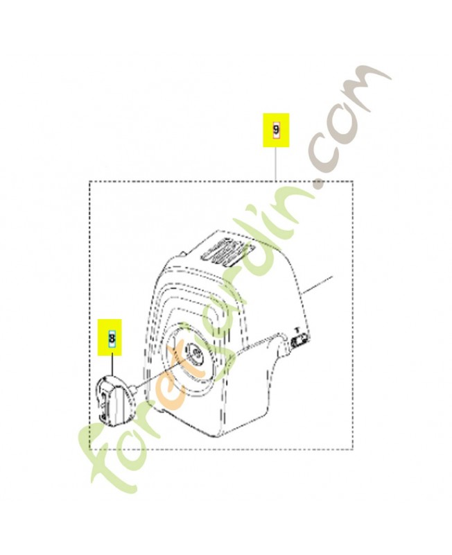 Couvercle de filtre 581047301. Pièce de rechange Husqvarna