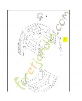 capot supérieur 523100601. Pièce de rechange Husqvarna