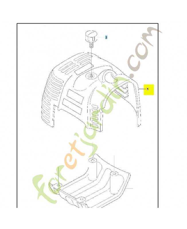 capot supérieur 523100601. Pièce de rechange Husqvarna