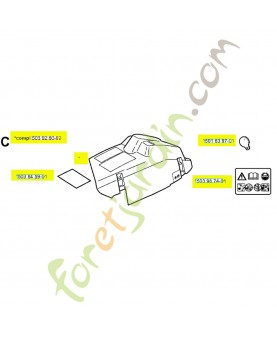 Capot cylindre 503928002. Pièce de rechange Husqvarna