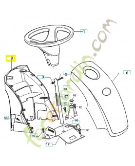 Capot 531212134. Pièce détachée Husqvarna
