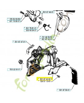 Capot 501874202. Pièce de rechange Husqvarna