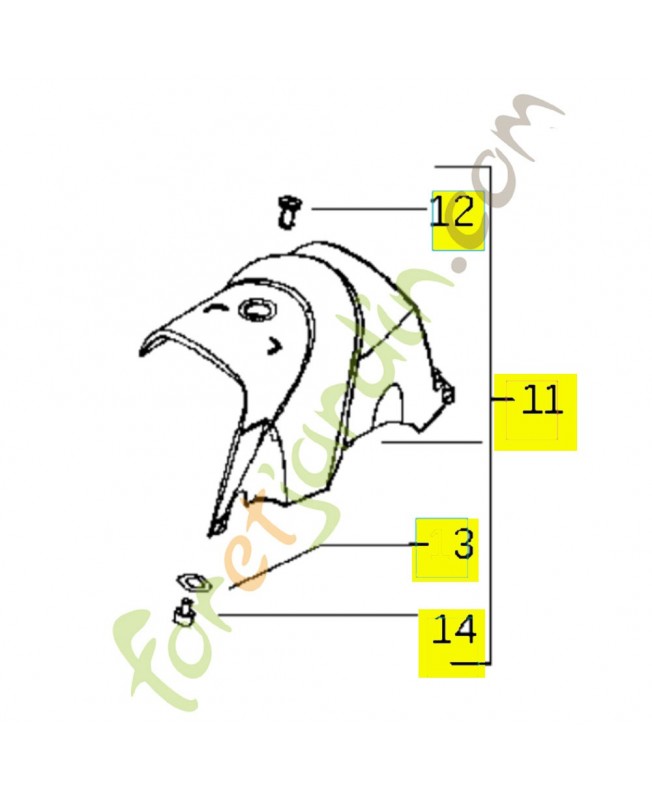 Capot cylindre complet 538243938- Pièce de détachée Husqvarna