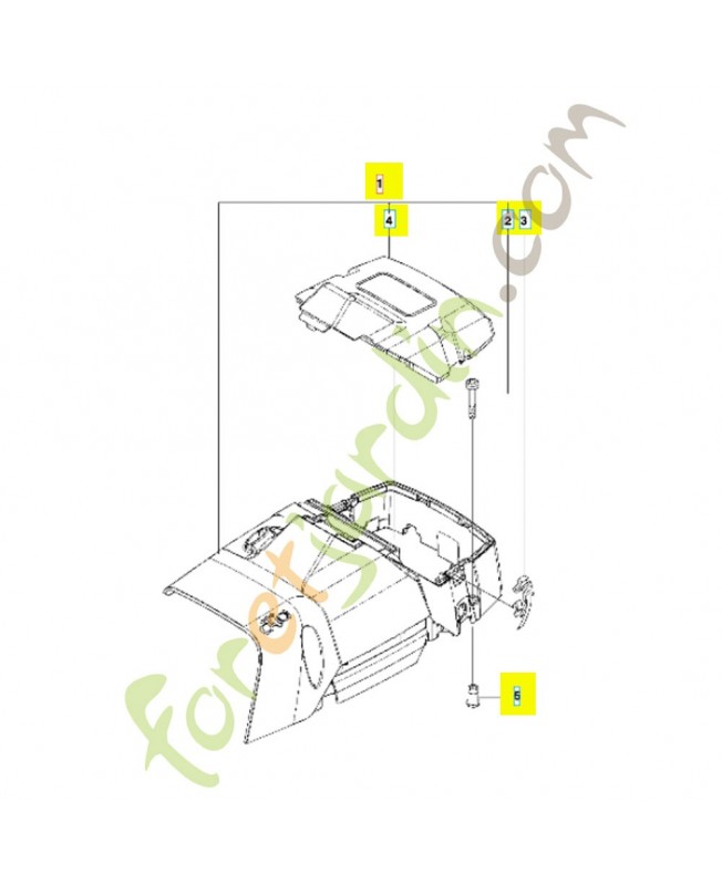 capot cylindre complet 574458203. Pièce détachée Husqvarna