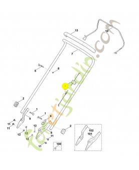 Câble de commande 6350-700-7523. Pièce détachée Stihl / Vicking