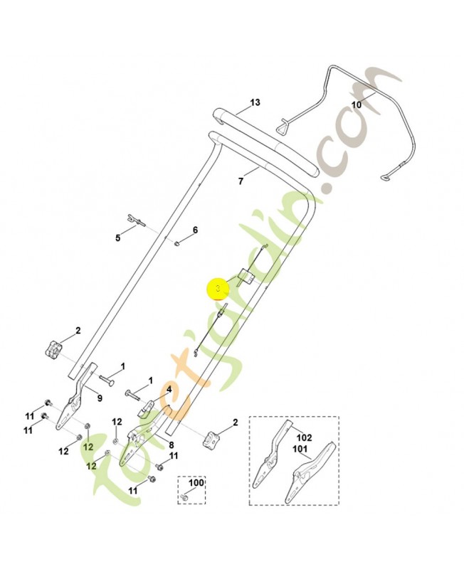Câble de commande 6350-700-7523. Pièce détachée Stihl / Vicking Câble de commande 6350-700-7523. Pièce détachée Stihl / Vicking