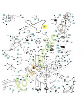 courroie 583581601. Pièce de rechange Husqvarna